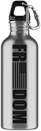 Tactical Pro Supply American Flag Shaker Bottle - BPA de aço inoxidável livre de aço preto 750 ml