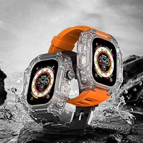 Aemall para Apple Watch Ultra 49mm Mod Kit Série 8 7 6 5 4 Se a pulseira Band Strap Watch Band Duty Duty Caso Rugged Cover