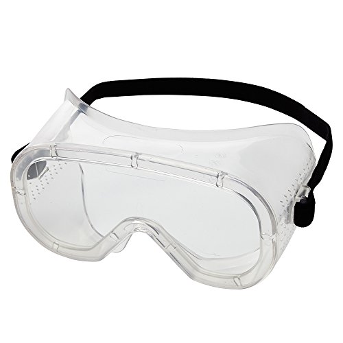Sellstrom flexível, macio, ventilação direta, óculos de segurança protetores, corpo transparente, revestimento anti-capa, lente clara, alça ajustável preta, S81010
