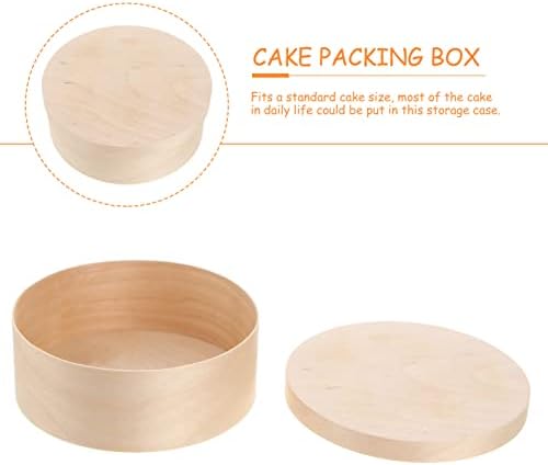 Sandwich Box Recipiente 1pc Caixa de embalagem Caixa de alimentos Caixa de madeira Caixa de madeira para bolo de bolo de sobremesa