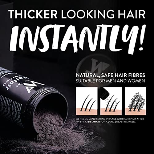 Instahair Best Hair Building Fibers Brown 23g - Fibras de cabelo para homens e mulheres, corretivo de perda de cabelo