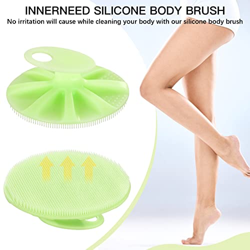 INNERNDEED GRAT GRADA GRAT SILT Silicone Body Cleanshing Brush chuveiro, esfoliação suave e massagem para todos os tipos de pele
