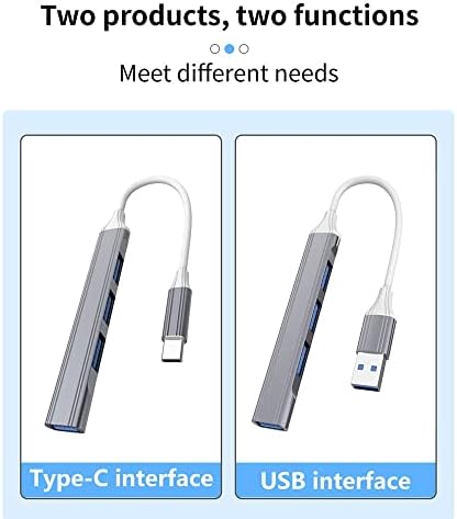 Hub USB, 4 Port USB 3.0 Tipo-C Dock Station Adapter MultiPort Expander para laptop para celular PC