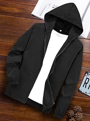 Jackets Ninq para homens - bolsos inclinados de homens com casaco com capuz sem tee