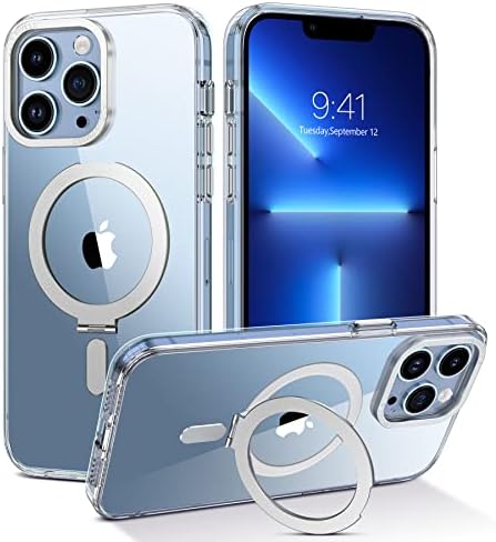 Duedue para o iPhone 13 Pro Magnetic Case com suporte invisível [compatível com MagSafe], capa de protetora corporal