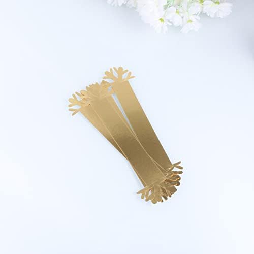 Bestoyard 25pcs Golden Christmas Napkin Ring Hollow Snowflake Towel Buckle Paper Ring para Festival de Festas de Casamento