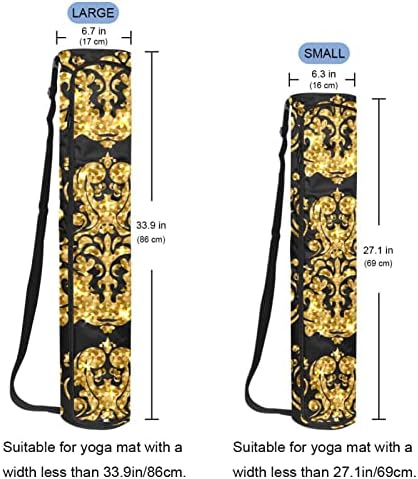 Bolsa de tapete de ioga com alça de ombro ajustável Saco de transporte de ioga de ioga para mulheres Padrão geométrico de