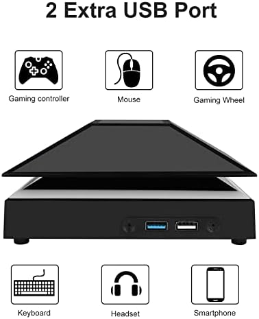 Ventilador Linkstyle Xbox Series X Cooling, 2022 Novo ventilador de resfriamento de baixo de ruído baixo atualizado para Xbox Series X com 3 níveis de velocidade ajustável, luz LED RGB, 2 porta USB extra e interruptor de toque