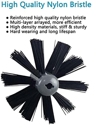 Conjunto de pincel de chaminés de chaminé da chaminé Liyun, inclui 6/9/12/15 hastes flexíveis de 610 mm e 1 cabeçalho de limpeza de chaminés para duto de combate seco, 12m