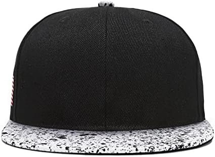 Mens Snapback Baseball Cap Hip Hop Style Viseira plana Tampa externa ajustável unissex Ajustável respirável