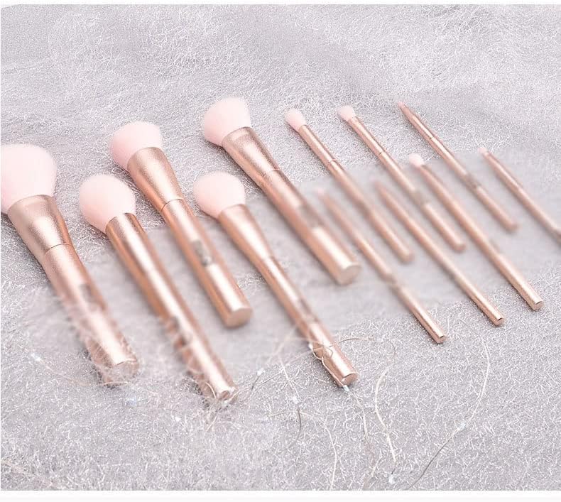 Liruxun 12 Brush de maquiagem Conjunto completo de pincéis blush pó