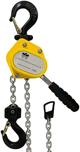 Basicm Manual Chain Leist Mini Puller 550/1100/1650/3300 libras, levantador de corrente portátil com 1,5/3/6/9m de corrente G80 e