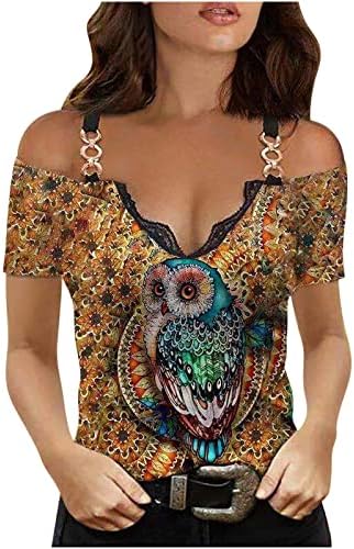 Tops sexy para mulheres club de festa noturno tampo tampo de verão de verão camisa de túnica de túnica fria ombro