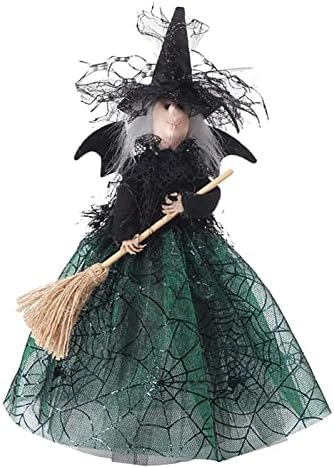 Brooke Patel Halloween Witch Tree Decoration com Spider Web Tutu Dress Halloween Gnome Decoration for Top Top, Top