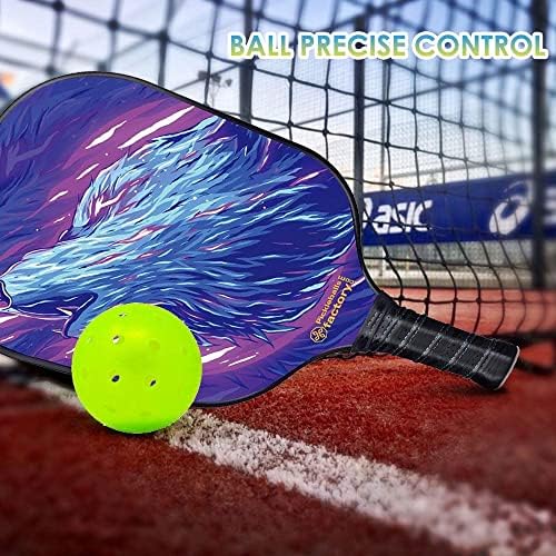 Conjunto de pickleball, piquetes de pickleball, raquetes de pickleball, bolas de pickleball de jogo, jogo de bola de pickle, conjunto de paddle de pickleball, pickleballs, em vibração reduzida