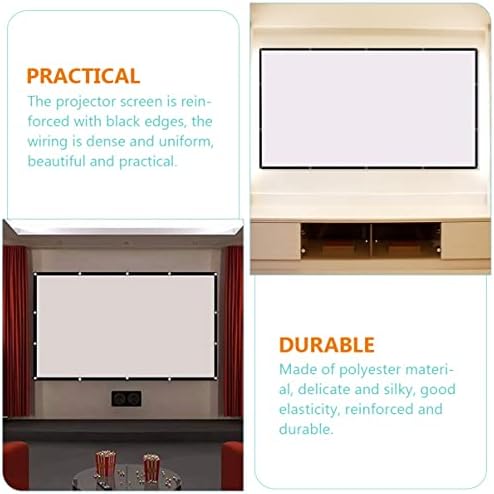 Solustre Projecor Screen 60 polegadas Reunião em casa pendurada em portátil para projeção Projector Projector Acessórios