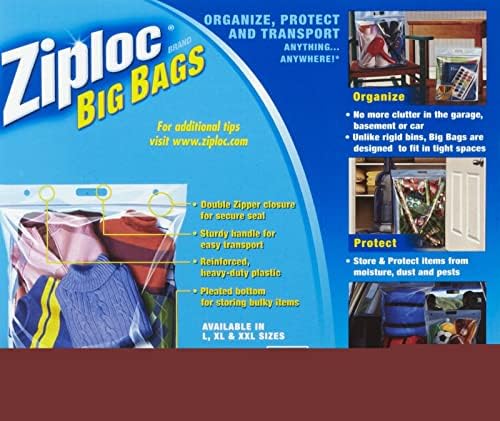 Big Sags Ziploc, XL, 4 contagem