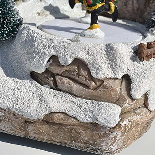 Jkll Christmas Luminous Snow House, estátua estátua Decoração de Natal Cenário de Natal Decorações internas Decorações e Vila de
