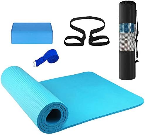 Yoga Mat Anti-Slip Yoga Mat Yoga Conjunto de exercícios de ginástica Blocos de tape