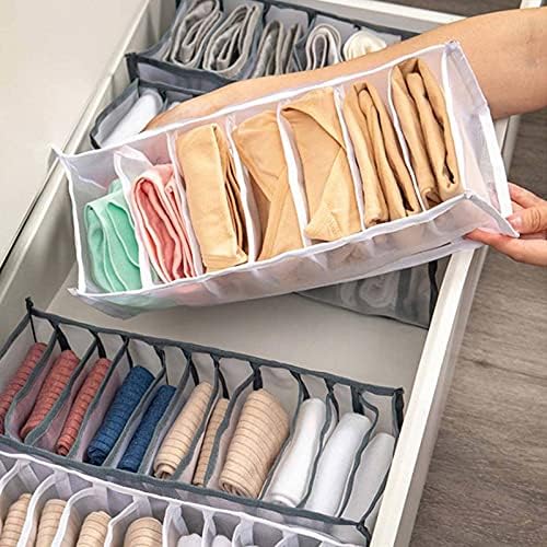 NC 3 peças de caixa de armazenamento para roupas íntimas, sutiã, meias e calcinha com gabinete de compartimento Armazenamento