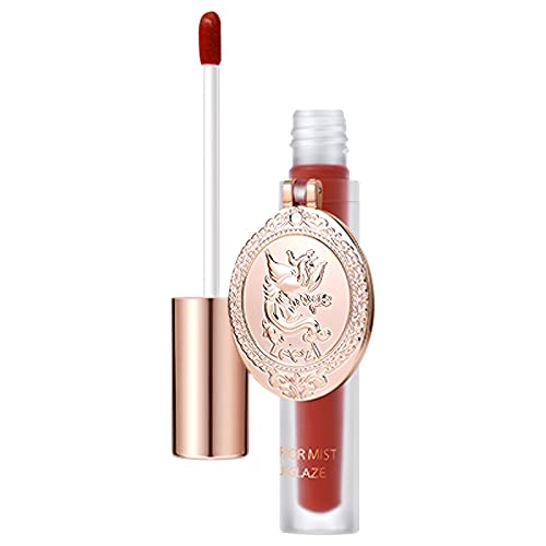 Instant Lip Plumper Light Mist Glaze Velvet Velves Soft Mist, fácil de colorir a renderização de cores duradouras não é fácil de grudar copo à prova d'água no presente de maquiagem lábio para meninas maquiagem para adolescentes