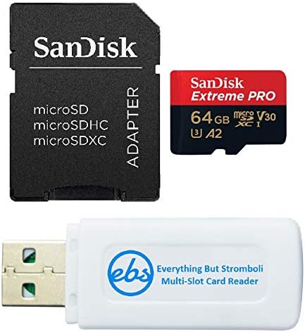 Sandisk 64GB Extreme Pro micro SD Card para Hero 11 Black e Hero11 Mini Câmera de Ação da GoPro U3 V30 Pacote com tudo,