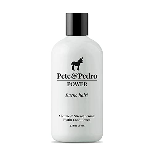 Pete & Pedro Power - volume e fortalecimento do condicionador diário de biotina para homens com cabelo fino ou afinador