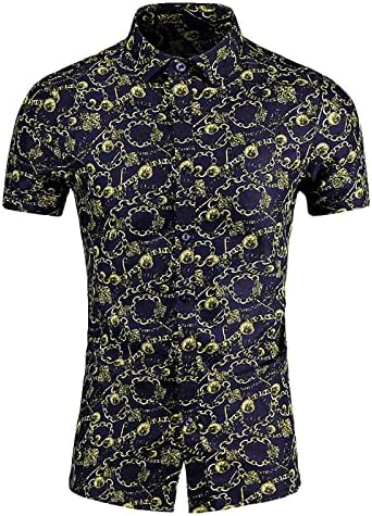 Camisa de vestido masculino de verão bmisegm de verão novo masculino de manga curta de manga curta Plus Tamanho da moda casual