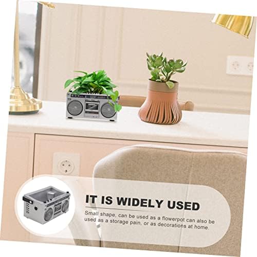 ABAODAM HOME Decor 1pc Cute Resin Home Player Indoor para decoração criativa Micro Garden - Plantando Bucket Flower Gardening