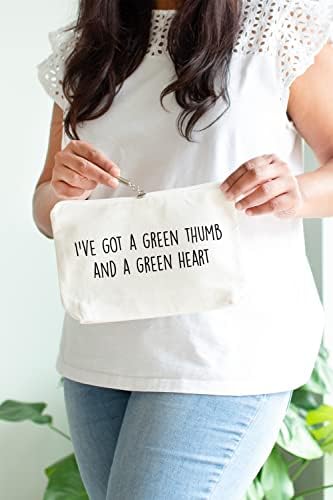 O Pine Trove Plant Lover Gifts, Plant Lover Makeup Bolsa, eu tenho um polegar verde e uma bolsa cosmética verde para
