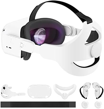 Acessórios Masiken 6 em 1 Para kits de substituição de tira de cabeça Oculus Quest 2, casca de VR, cobertura dos controladores,