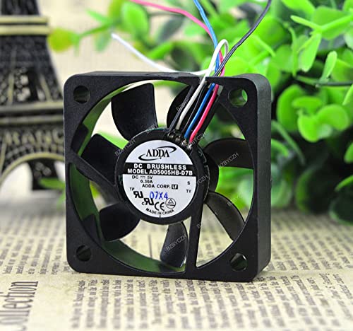 Bzbyczh compatível para adda ad5005hb-d7b 5v 0,30A 5cm 5015 Fan de refrigeração PWM de 4 fios