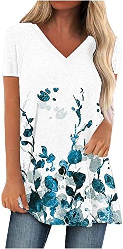 Fall Summer Tshirt Senhoras de manga curta Moda de algodão V Gráfico de pescoço Camiseta casual para meninas adolescentes