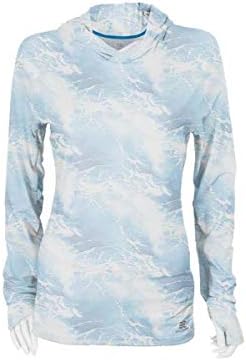 Capuz de resfriamento feminino de Fieldsheer, manga longa UPF 50+ camisa leve com capuz