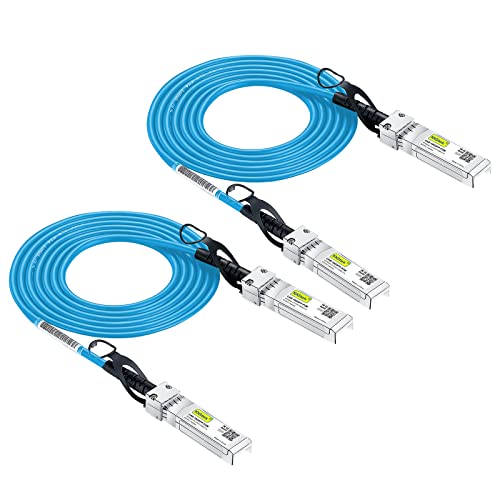 [Azul] Cabo de 10g SFP+ DAC colorido - cabo SFP Twinax para dispositivos Ubiquiti Unifi, 2 metros, 2 pacote