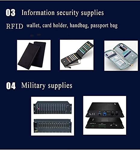 DMWMD EMF RFID Protection Fabric, anti-radiação, isolamento EMI, Wi-Fi e bloqueio de sinal celular, 44 de largura