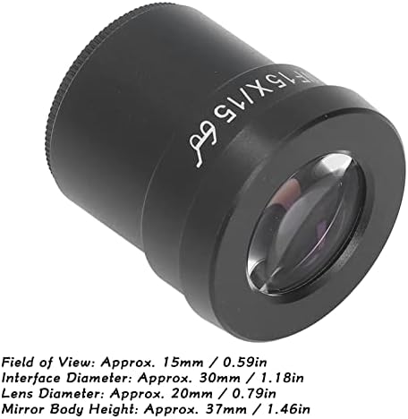 15x de olho de campo largo, lente de microscópio de alto índice de alto refrativo, revestimento de 30 mm para laboratório