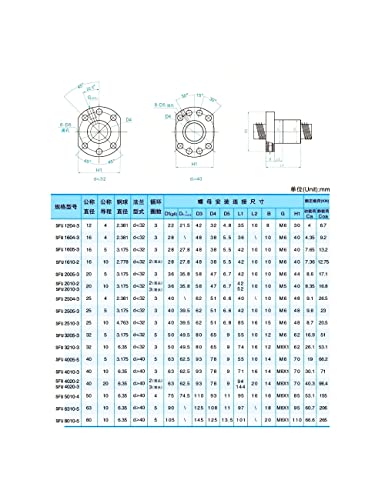 Conjunto de peças CNC SFU1604 RM1604 500mm 19.69in +2 SBR16 Rail de 500 mm 4 SBR16UU Bloco + BK12 BF12 suportes de extremidade + DSG16 Habitação de 8 mm*10mm para CNC