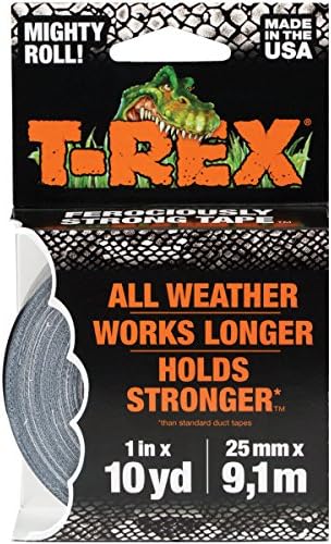 Marca de pato 241330 fita forte t-rex, 10yds, 1rl, prata