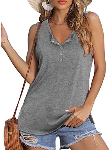 Tampas do tanque feminino FARTARN 2022 elegante e casual redondo pescoço estrela estampada Slim Fit Sleesess Top Tunic Blouse