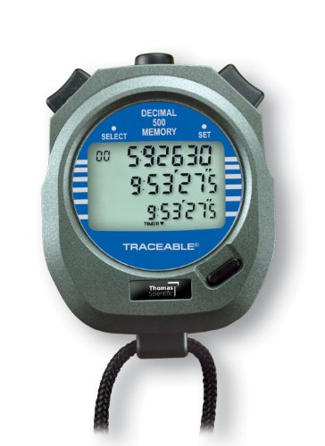 THOMAS 1017 Stopwatch digital eletrônico rastreável, 120V, bateria Nicad, 2-1/2 x 3 x 3/4
