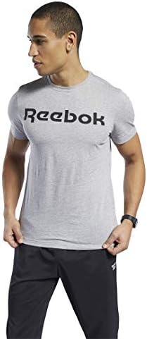 T-shirt de logotipo linear de reebok masculino