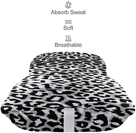 Almofado de pescoço de carro de leopardo preto e branco 2 PCs Local de pescoço respirável Coscada universal Pescoço macio suporta