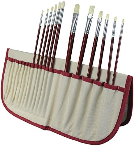 Art Advantage Brush Conjunto de nylon com suporte 12pc