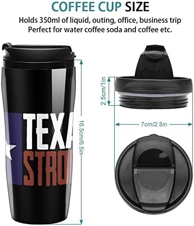 Caneca de café de plástico forte do Texas com tampa de isolamento de parede dupla Design de viagens de xícara de xícara de xícara de xícara amigável