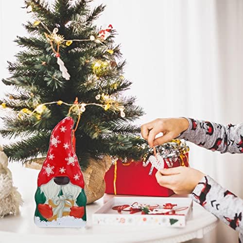 Doitool Christmas Cookie Tins com tampas para doação de presentes, Natal Papai Noel Tins de metal impresso com tampas para, doces, alimentos presentes para suprimentos de festa de férias de Natal
