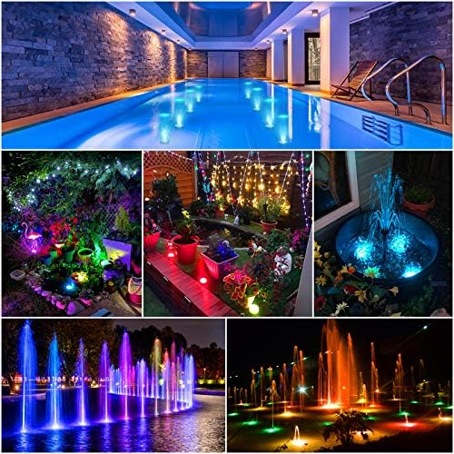 Luzes de LEDs submersíveis Luzes à vista da bateria com lâmpadas pequenas remotas de peixes decorativos tigela de peixes leves