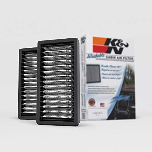 Filtro de ar da cabine K&N: Premium, lavável e limpo Fluxo de ar para o seu filtro de ar da cabine Substituição: Projetado