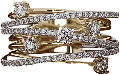 2023 Diamante feminino Anel de separação de zircão de zircão de diamante feminino anel de casamento anel de cacto