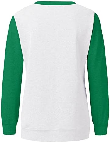 Melas de São Patrício Sorto de Swetofilas gráficas foficas de manga longa Crewneck Pullover Top Top Highidays Camisa